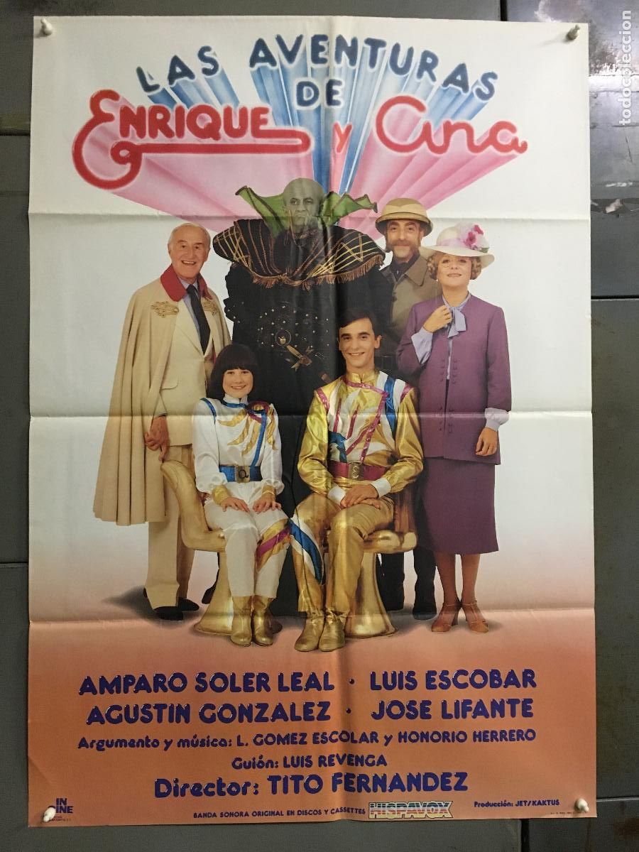 Cine: AFD75 LAS AVENTURAS DE ENRIQUE Y ANA ENRIQUE DEL POZO POSTER ORIGINAL ESTRENO 70X100
