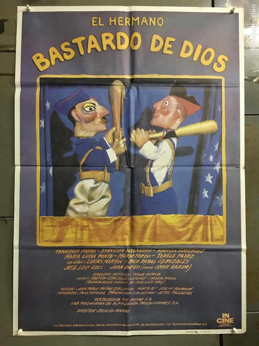 Cinema: AFD76 EL HERMANO BASTARDO DE DIOS JUAN DIEGO FRANCISCO RABAL POSTER ORIGINAL ESTRENO 70X100