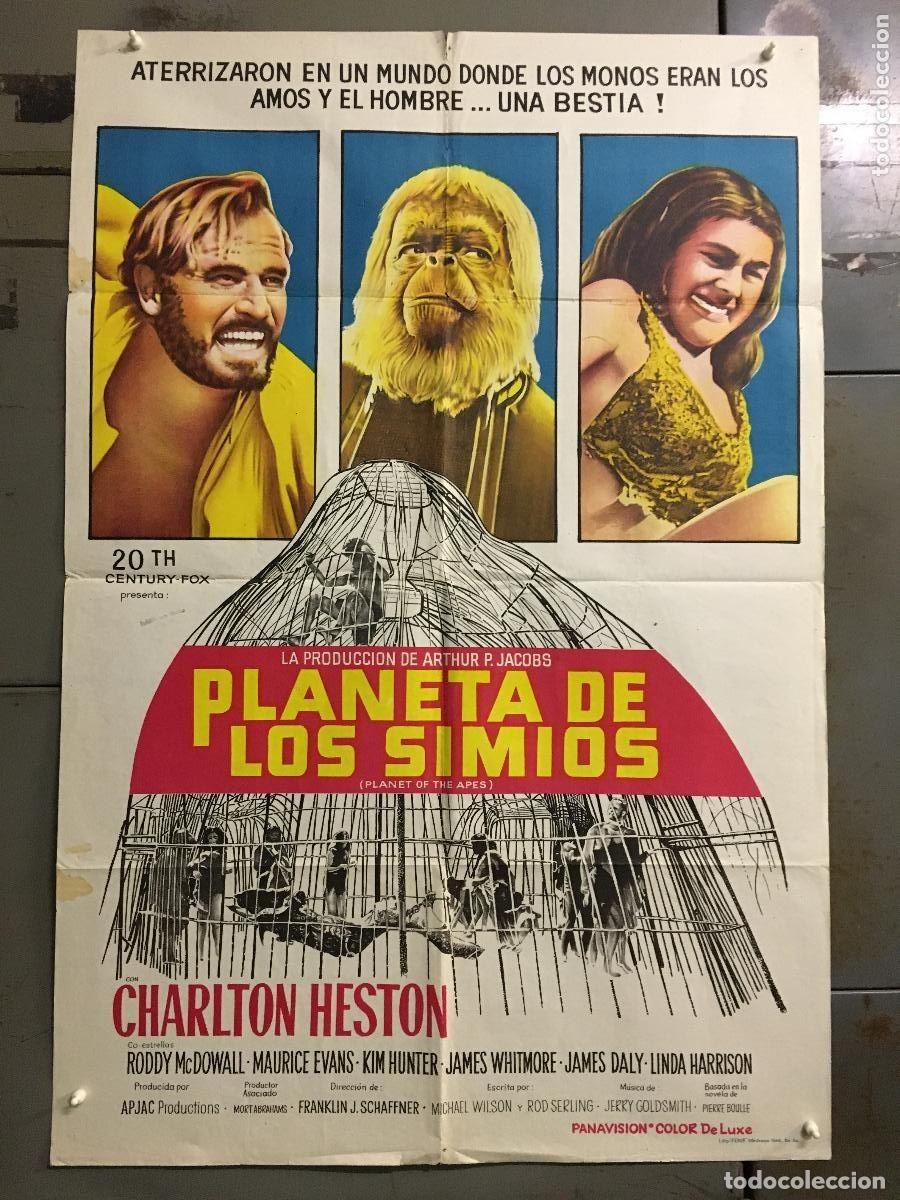 Cine: PJE 0396 EL PLANETA DE LOS SIMIOS CHARLTON HESTON POSTER ORIGINAL ARGENTINO 75X110 LITOGRAFIA