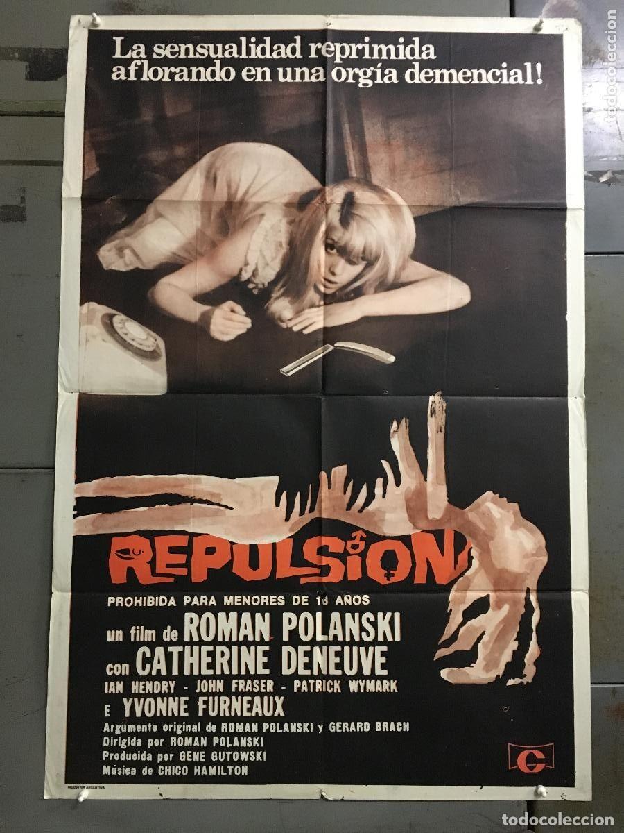 Cine: PJE 0397 REPULSION ROMAN POLANSKI CATHERINE DENEUVE POSTER ORIGINAL ARGENTINO 75X110