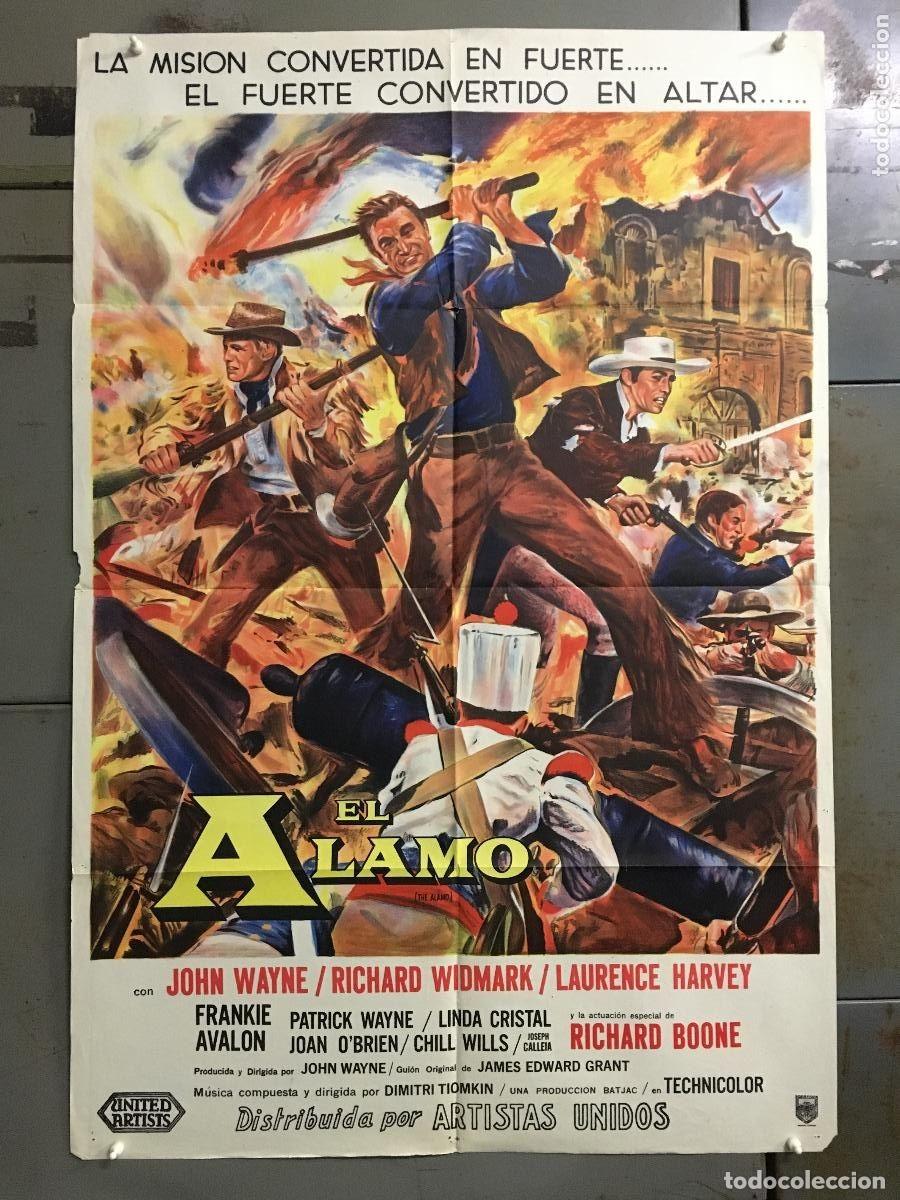Cine: PJE 0400 EL ALAMO JOHN WAYNE POSTER ORIGINAL ARGENTINO 75X110 LITOGRAFIA