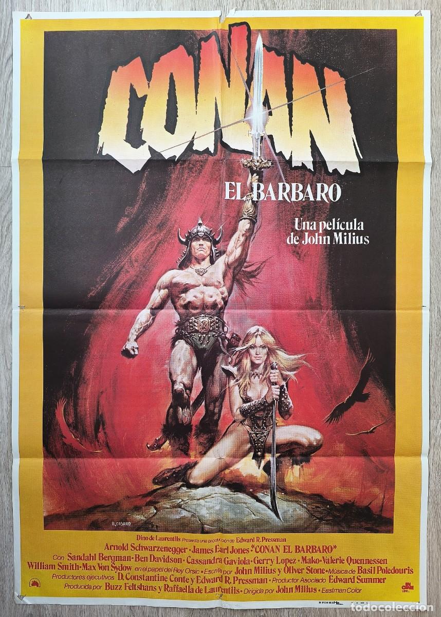 Cinema: RW CARTEL CINE CONAN EL BARBARO ARNOLD SCHWARZENEGGER JAMES EARL JONES 1982 A. CASARO CC208