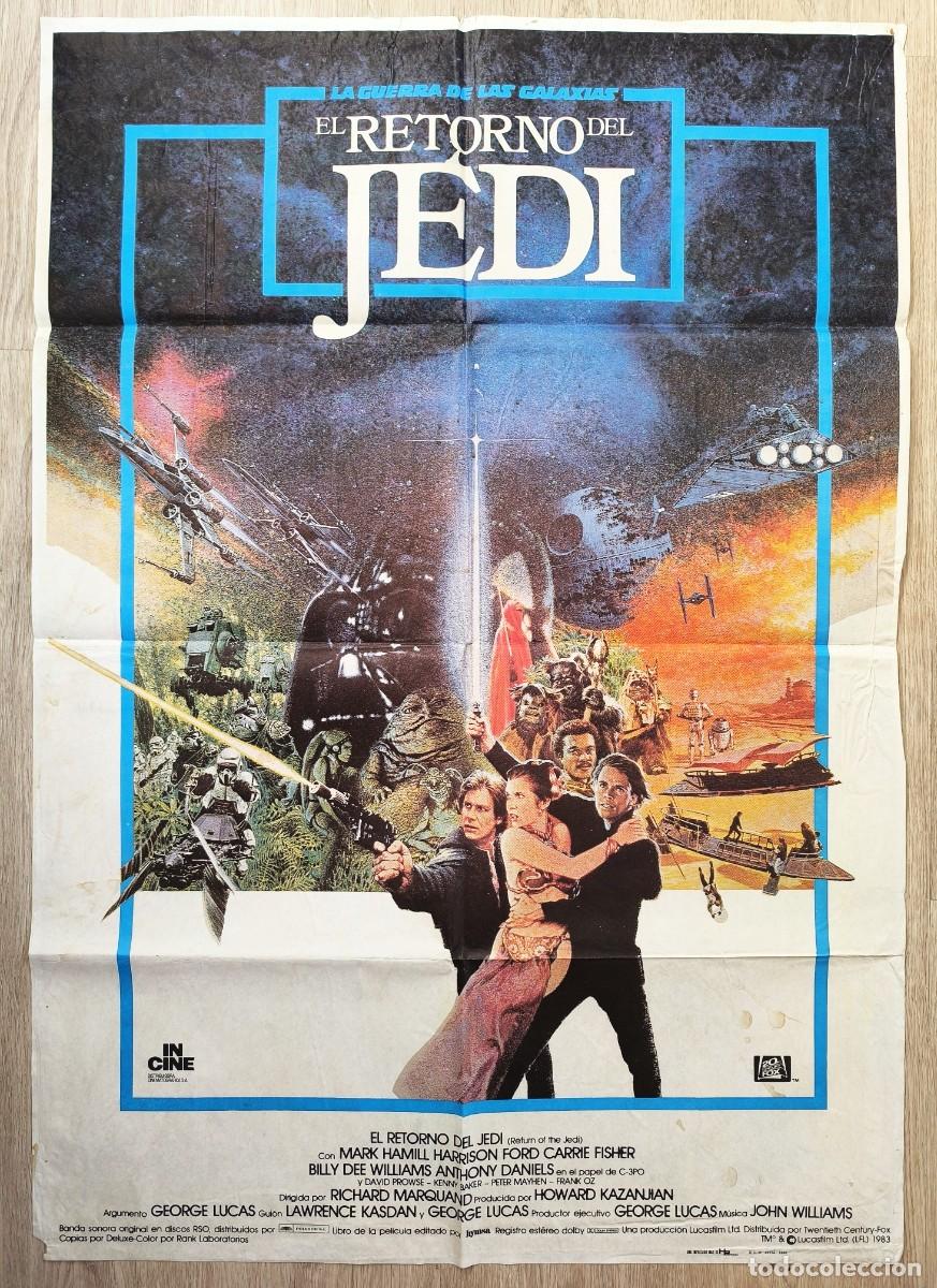 Cinema: RW CARTEL CINE EL RETORNO DEL JEDI LA GUERRA DE LAS GALAXIAS STAR WARS HARRISON FORD 1983 CC209
