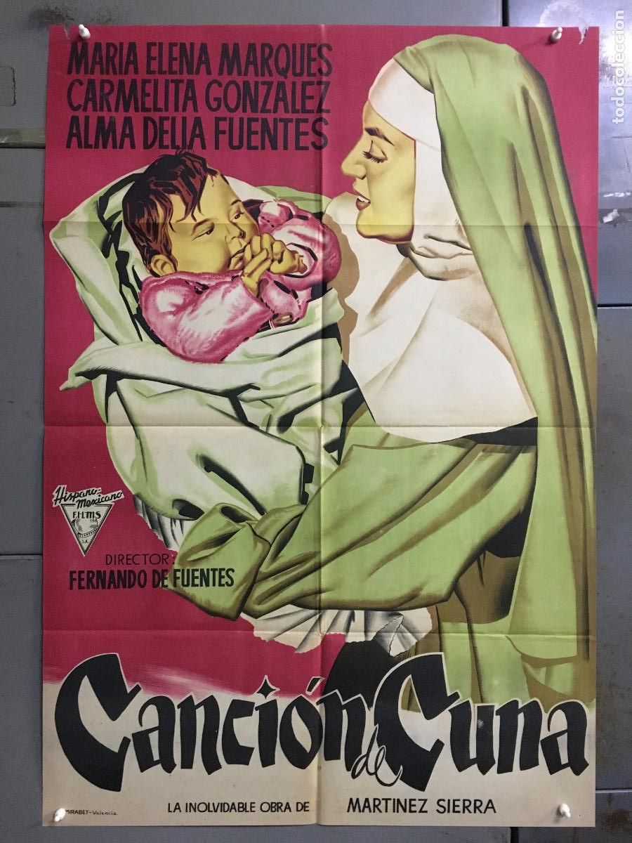 Cine: AFD92 CANCION DE CUNA MARIA ELENA MARQUES MARTINEZ SIERRA POSTER ORIGINAL 70X100 ESTRENO LITOGRAFIA