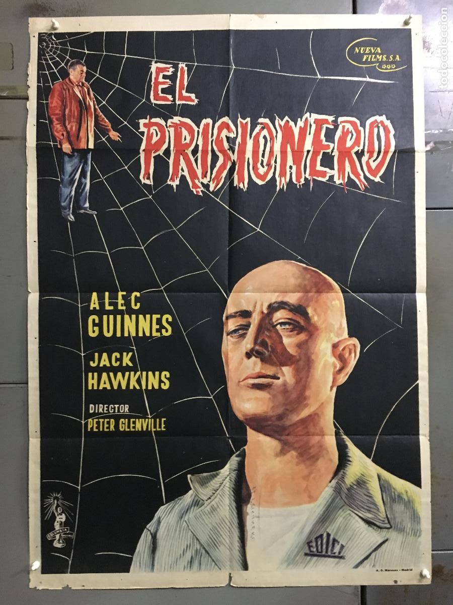 Cinema: AFD95 EL PRISIONERO ALEC GUINNESS POSTER ORIGINAL 70X100 ESTRENO