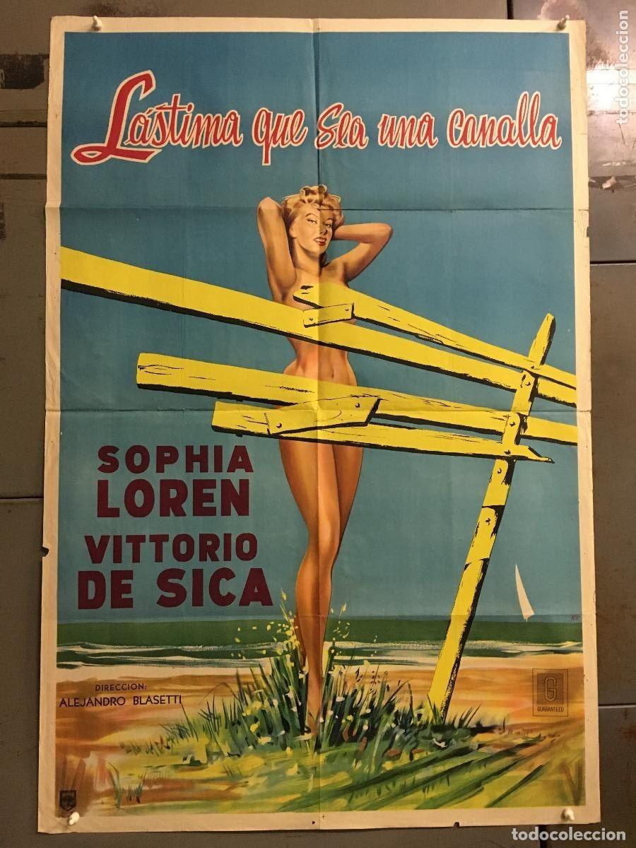 Cinema: PJE 0410 LA LADRONA SU PADRE Y TAXISTA SOFIA LOREN SEXY POSTER ORIGINAL ARGENTINO 75X110 LITOGRAFIA