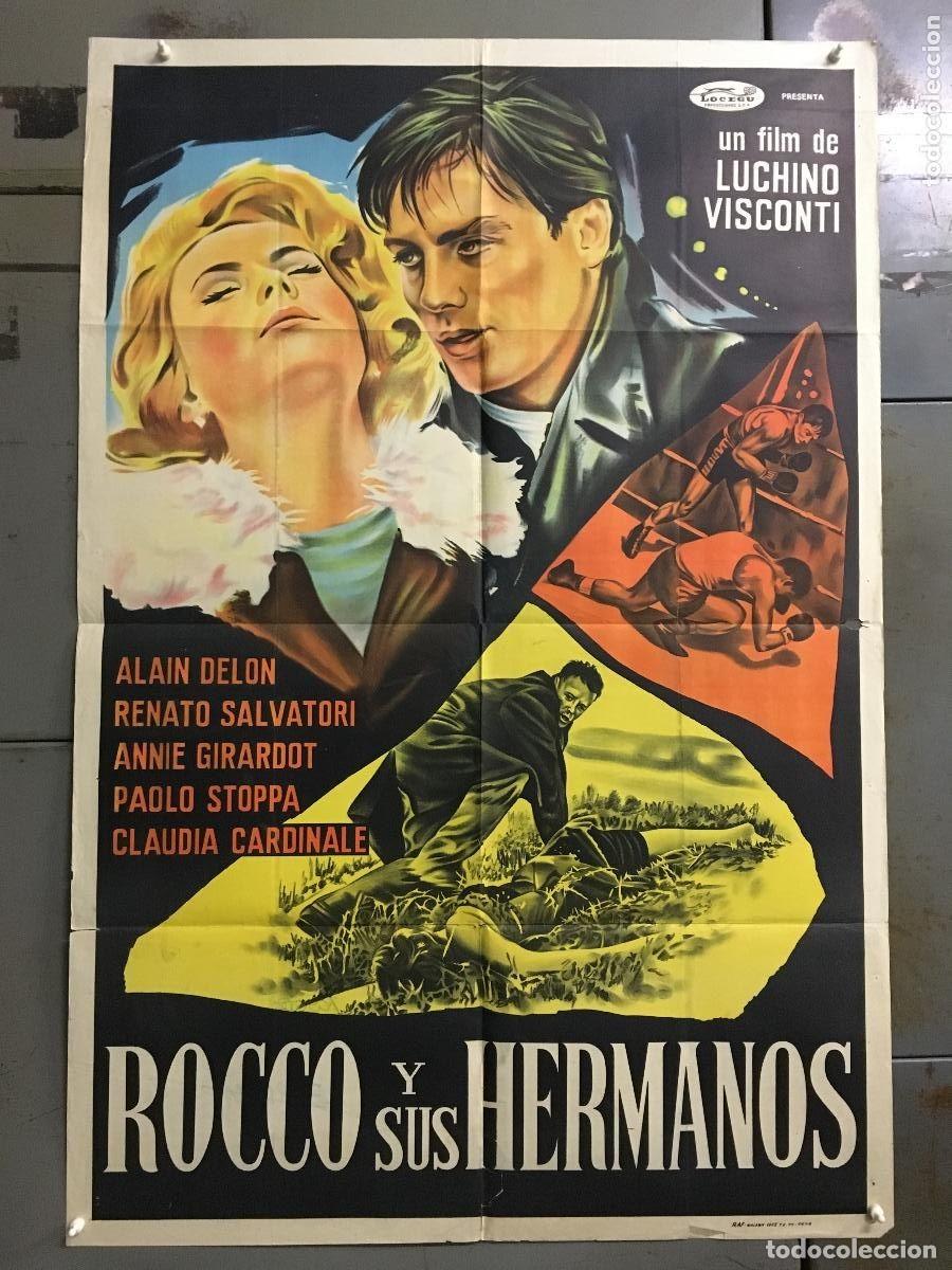 Cine: PJE 0411 ROCCO Y SUS HERMANOS LUCHINO VISCONTI ALAIN DELON BOXEO POSTER ORIG ARGENTINO 75X110 LITO