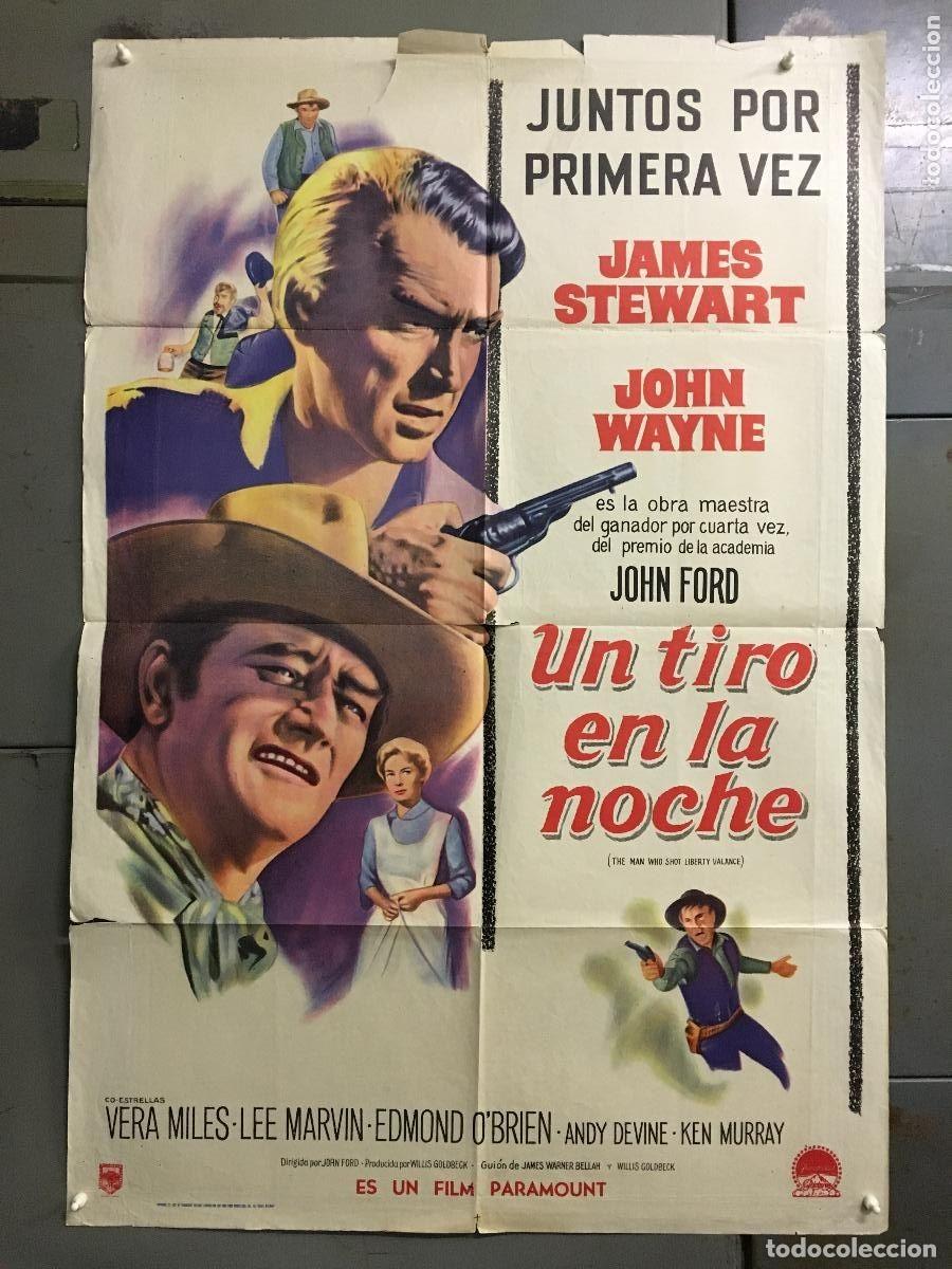 Cinema: PJE 0418 EL HOMBRE QUE MATO A LIBERTY VALANCE JOHN WAYNE FORD POSTER ORIG 75X110 ARGENTINO LITO