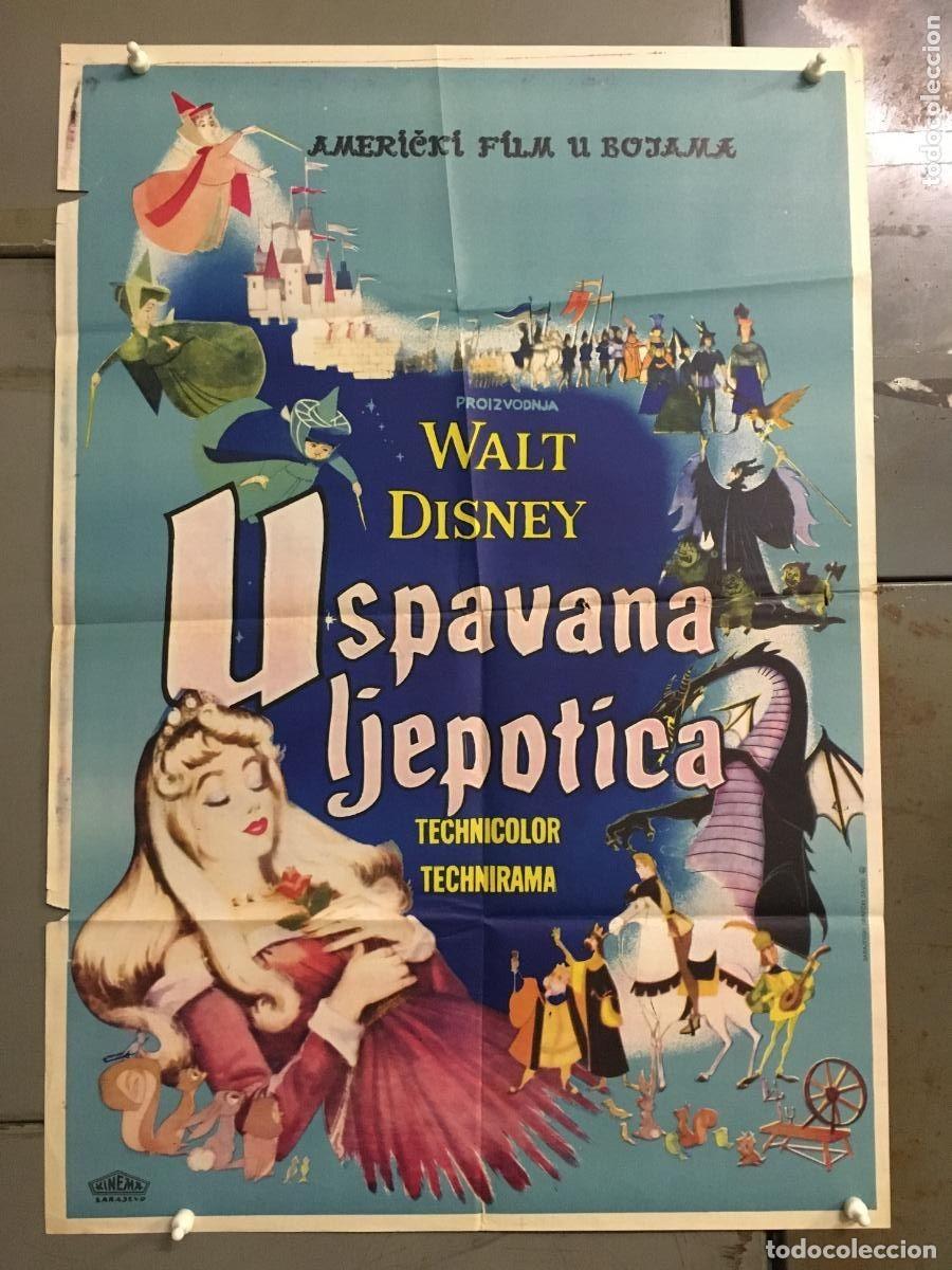 Cine: PJE 0262 LA BELLA DURMIENTE WALT DISNEY POSTER ORIGINAL YUGOSLAVO 50X70