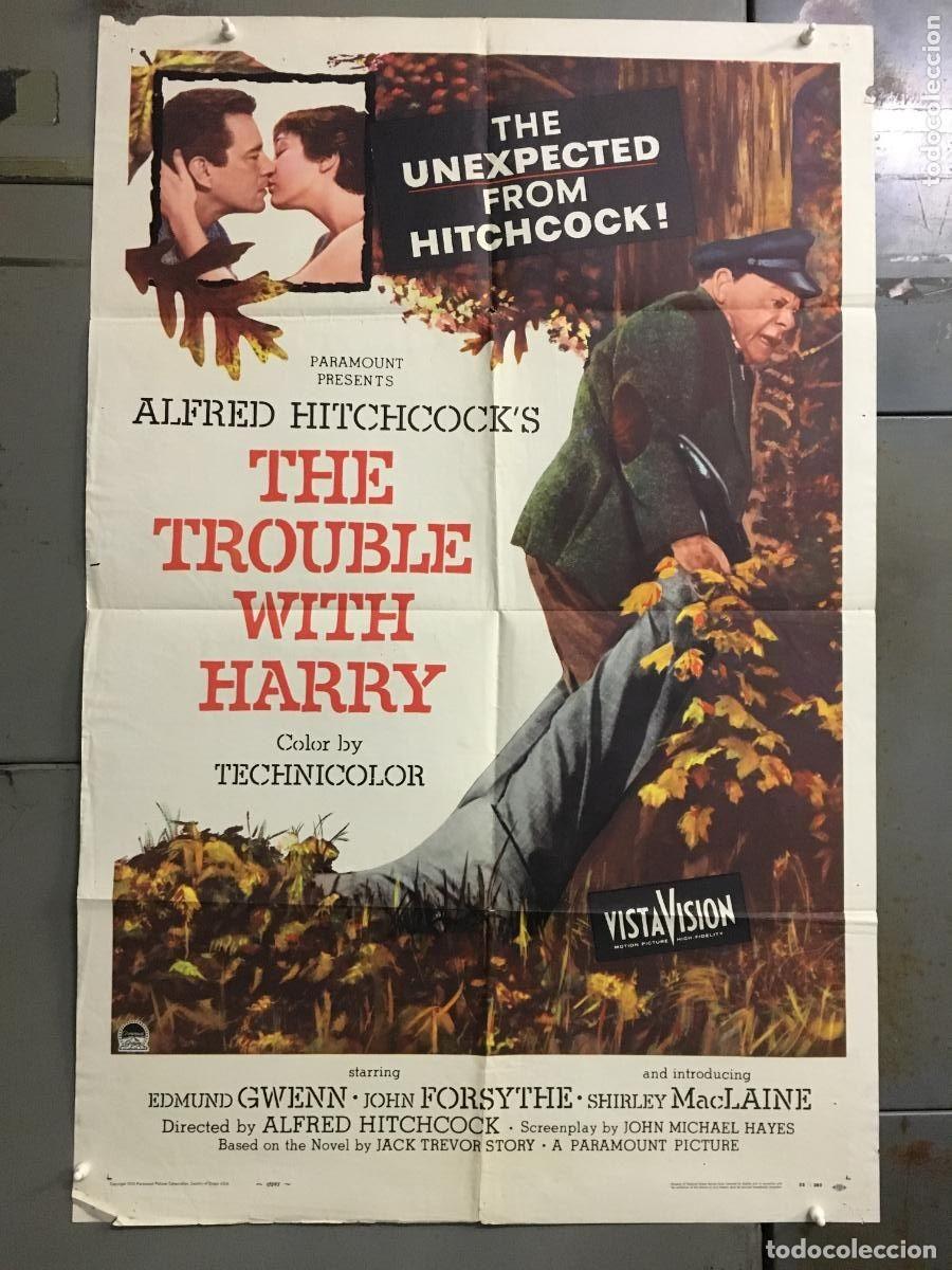 Cine: PJE 0419 PERO QUIEN MATO A HARRY ALFRED HITCHCOCK SHIRLEY MACLAINE POSTER ORIGINAL USA 70X105