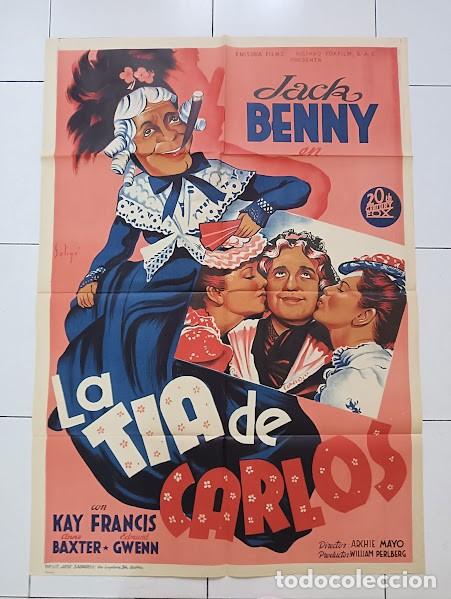 Cinema: SMP 2209 LA TIA DE CARLOS JACK BENNY ANNE BAXTER SOLIGO POSTER ORIGINAL 70X100 ESTRENO LITOGRAFIA