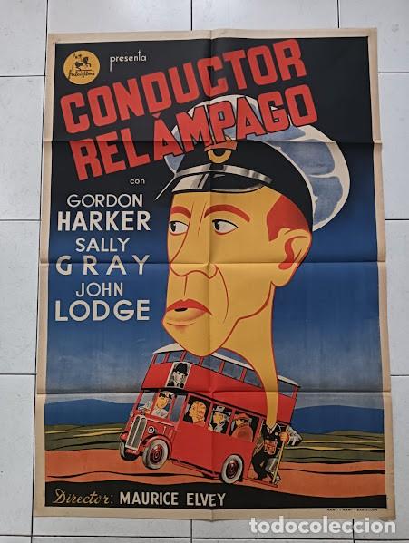 Cinema: SMP 2212 CONDUCTOR RELAMPAGO GORDON HARKER POSTER ORIGINAL 70X100 ESTRENO LITOGRAFIA