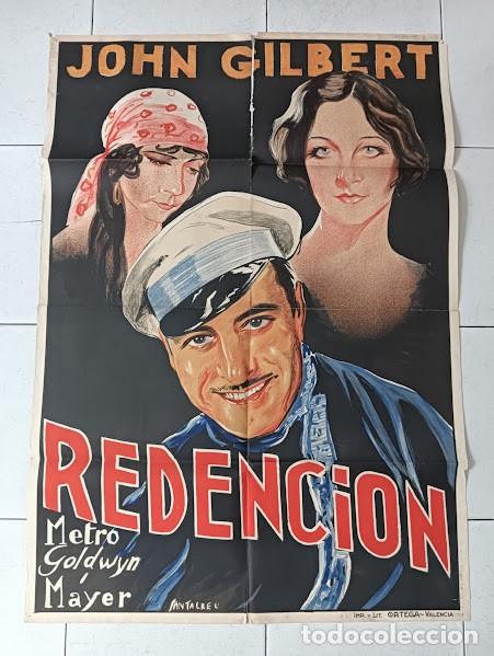 Cine: SMP 2218 REDENCION JOHN GILBERT SANTACREU POSTER ORIGINAL ESTRENO 70X100 LITO