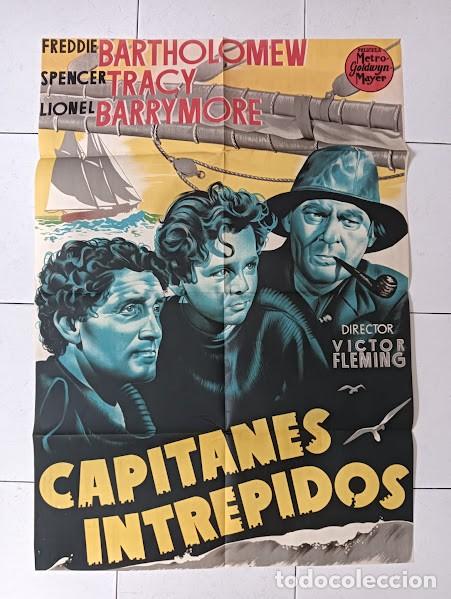 Cine: SMP 2219 CAPITANES INTREPIDOS SPENCER TRACY FREDDIE BARTHOLOMEW POSTER ORIGINAL ESPA&Ntilde;OL 70X100 LITO