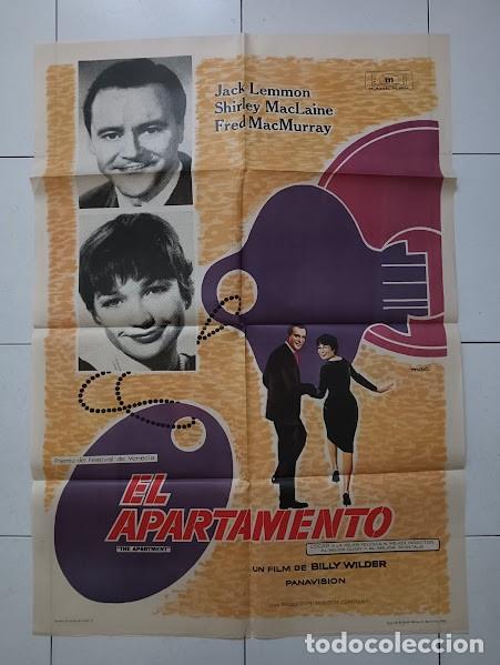 Cine: SMP 2228 EL APARTAMENTO JACK LEMMON SHIRLEY MACLAINE BILLY WILDER MAC POSTER ORIGINAL 70X100 ESTRENO