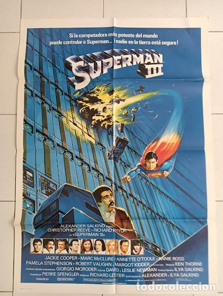 Cin&eacute;ma: SMP 2238 SUPERMAN 3 CHRISTOPHER REEVE RICHARD PRYOR POSTER ORIGINAL 70X100 ESTRENO raro