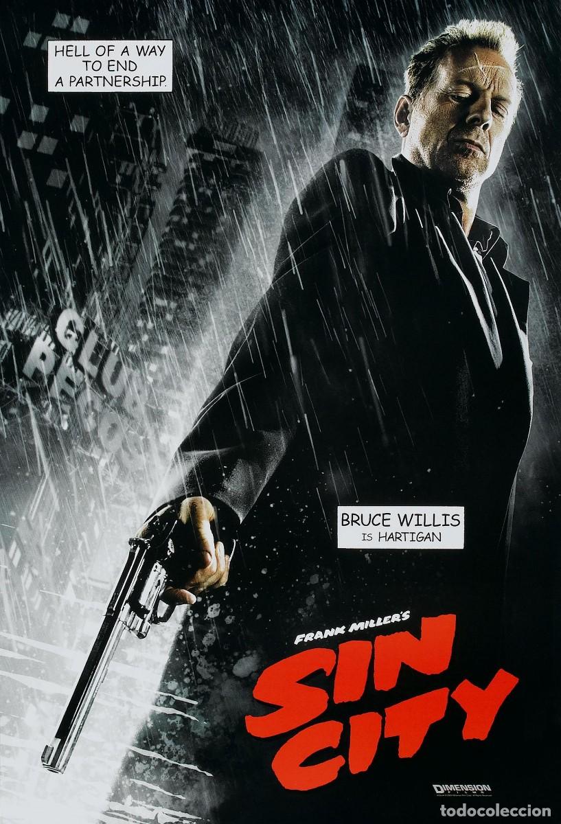 Cine: Sin City. Bruce Willis Poster 100x70 cm aprox