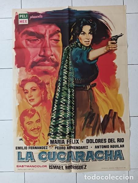 Cinema: SMP 2249 LA CUCARACHA MARIA FELIX DOLORES DEL RIO PEDRO ARMENDARIZ POSTER ORIGINAL 70X100 ESTRENO