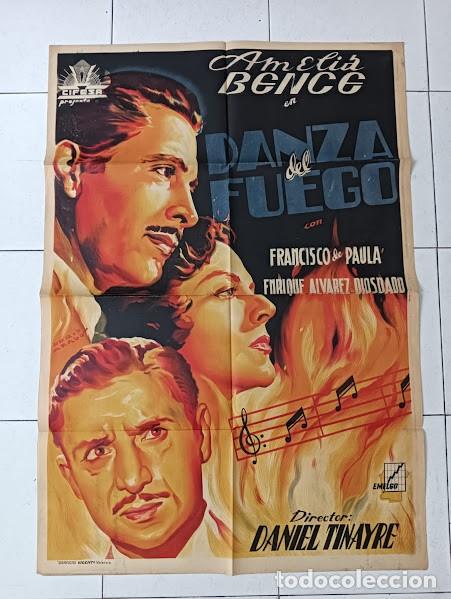 Cine: SMP 2257 LA DANZA DEL FUEGO AMELIA BENCE PERIS ARAGO POSTER ORIGINAL 70X100 ESTRENO LITOGRAFIA