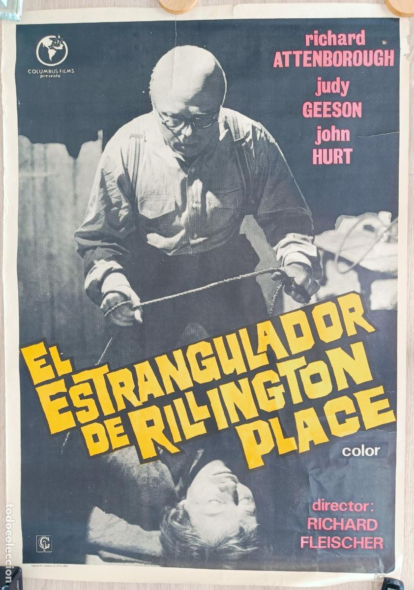 Cinema: CARTEL CINE EL ESTRANGULADOR DE RILLINGTON PLACE 1973 JUDY GEESON JOHN HURT C2796