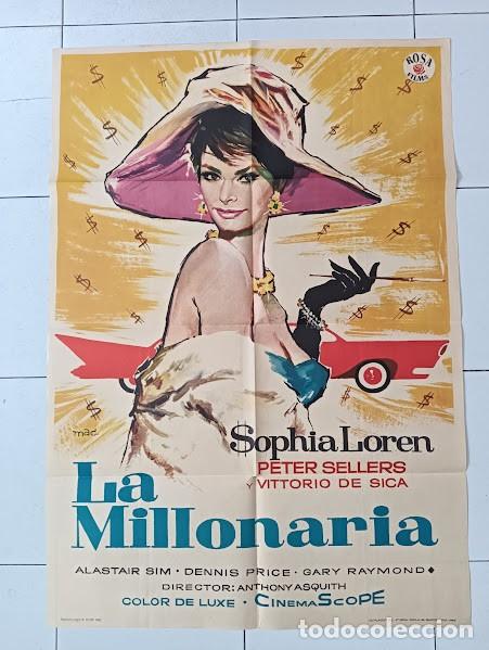 Kino: SMP 2268 LA MILLONARIA SOFIA LOREN PETER SELLERS POSTER ORIGINAL 70X100 ESTRENO