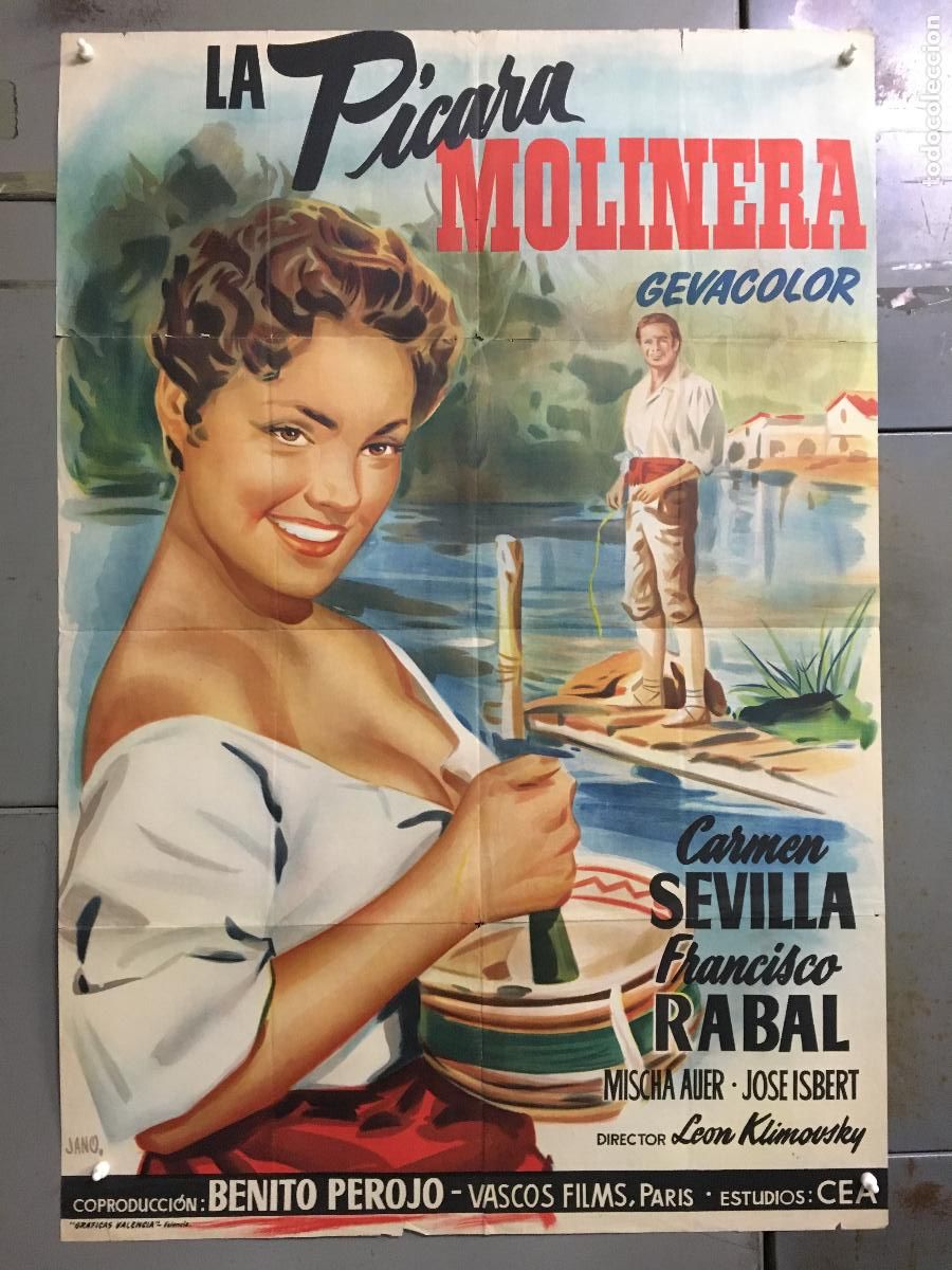 Cinema: AFE10 LA PICARA MOLINERA CARMEN SEVILLA CEA JANO POSTER ORIGINAL 70X100 ESTRENO LITOGRAFIA