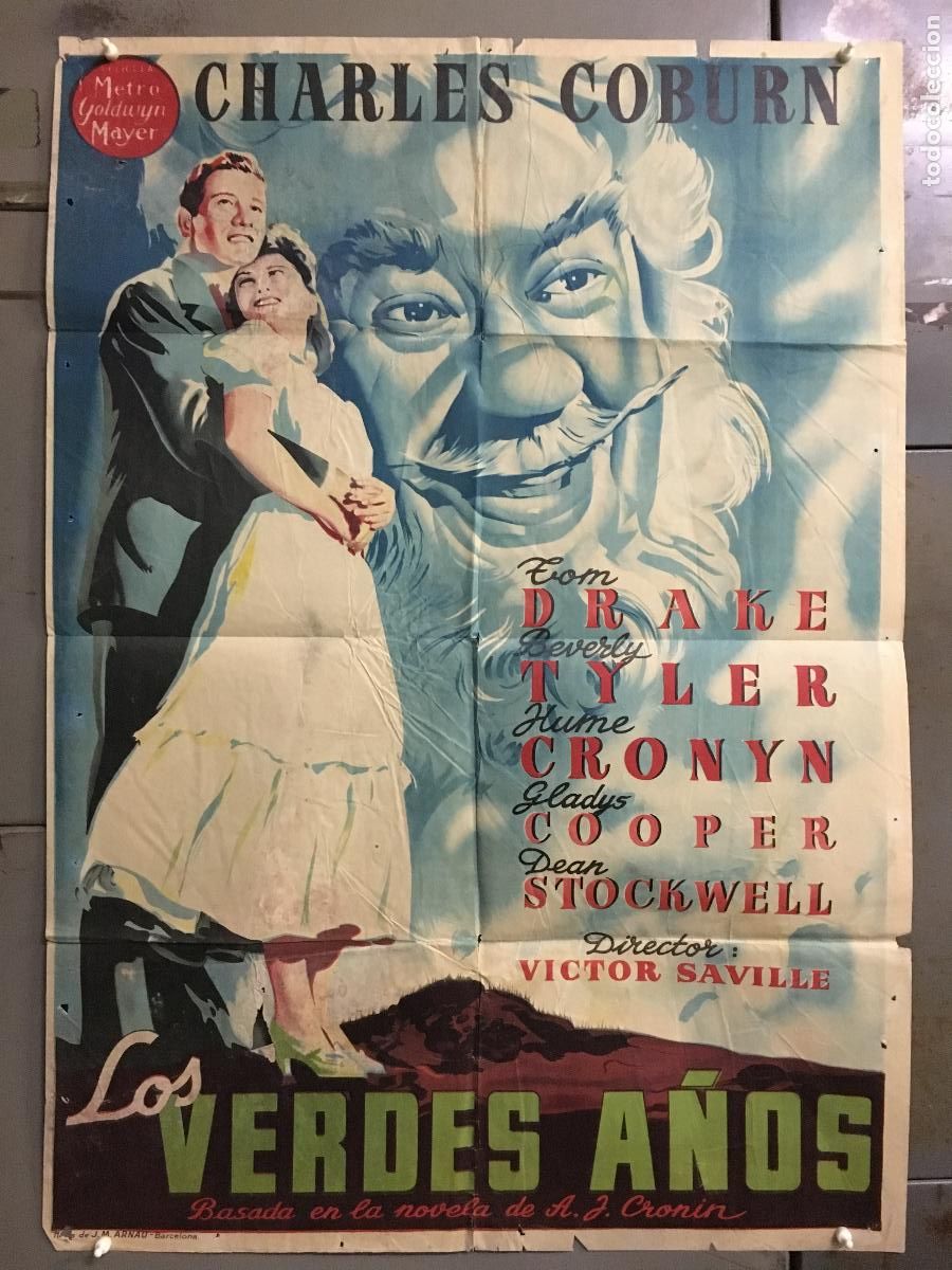 Cine: AFE14 LOS VERDES A&Ntilde;OS DEAN STOCKWELL CHARLES COBURN POSTER ORIGINAL 70X100 ESTRENO LITOGRAFIA