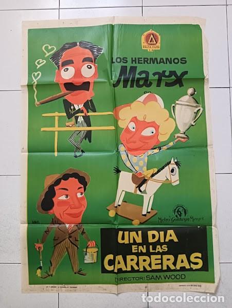 Kino: SMP 2273 UN DIA EN LAS CARRERAS HERMANOS MARX MAUREEN O'SULLIVAN POSTER ORIGINAL 70X100 ESPA&Ntilde;OL R-63