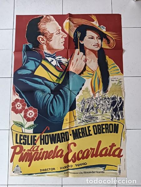 Kino: SMP 2275 LA PIMPINELA ESCARLATA LESLIE HOWARD MERLE OBERON LOPEZ REIZ POSTER 70X100 ESP LITOGRAFIA