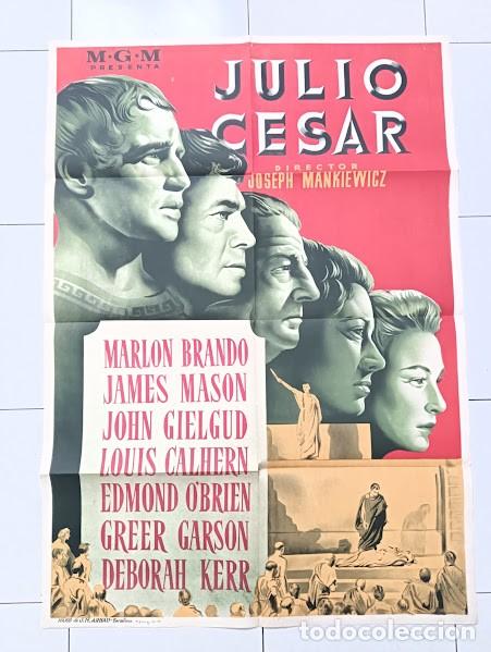 Cine: SMP 2279 JULIO CESAR MARLON BRANDO SHAKESPEARE MANKIEWICZ POSTER ORIGINAL 70X100 ESTRENO LITOGRAFIA