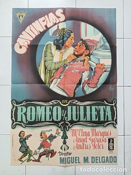 Cine: SMP 2281 ROMEO Y JULIETA CANTINFLAS CHAPI POSTER ORIGINAL 70X100 ESTRENO LITOGRAFIA