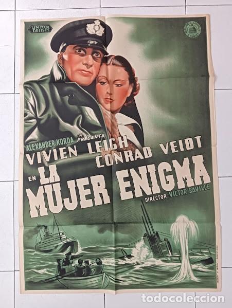 Cin&eacute;ma: SMP 2284 LA MUJER ENIGMA VIVIEN LIEGH CONRAD VEIDT POSTER ORIGINAL 70X100 ESTRENO LITOGRAFIA