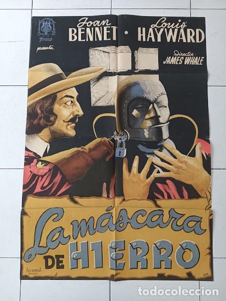 Cinema: SMP 2285 LA MASCARA DE HIERRO JOAN BENNETT JAMES WHALE POSTER ORIGINAL 70X100 ESTRENO LITOGRAFIA