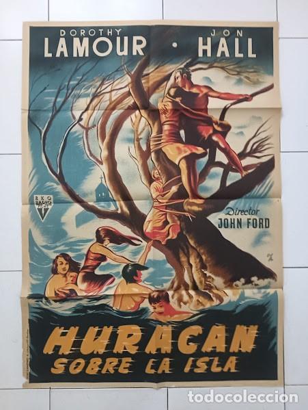 Cinema: SMP 2288 HURACAN SOBRE LA ISLA JOHN FORD DOROTHY LAMOUR JOHN HALL POSTER ORIG 70X100 ESTRENO LITO