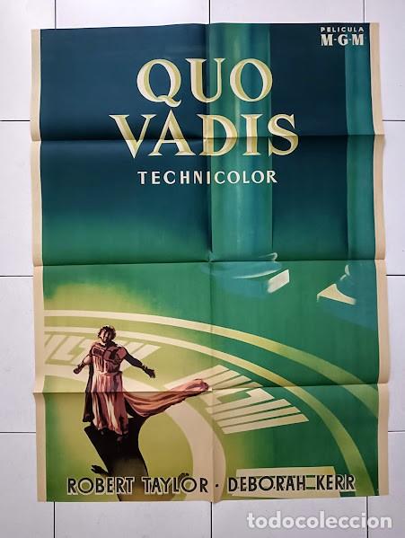 Cinema: SMP 2293 QUO VADIS PETER USTINOV NERON ROBERT TAYLOR DEBORAH KERR POSTER ORIG ESTRENO 70X100 LITO