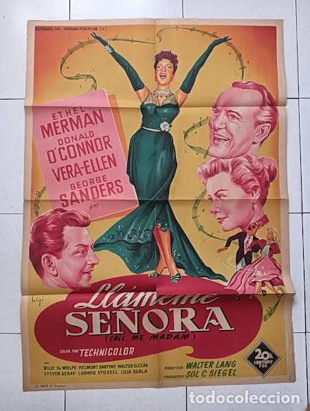 Cinema: SMP 2294 LLAMEME SE&Ntilde;ORA ETHEL MERMAN DONALD O'CONNOR SOLIGO POSTER ORIGINAL 70X100 ESTRENO LITO
