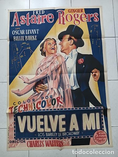 Cinema: SMP 2301 VUELVE A MI FRED ASTAIRE GINGER ROGERS POSTER ORIGINAL 70X100 ESTRENO LITOGRAFIA