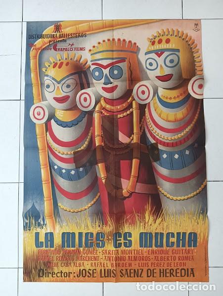 Cinema: CPE 0017 LA MIES ES MUCHA FERNAN GOMEZ SARA MONTIEL POSTER ORIGINAL ESTRENO 70X100 LITOGRAFIA raro