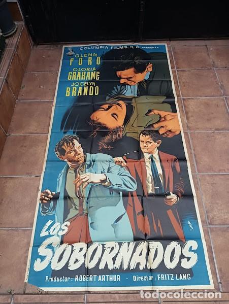 Cinema: SMP 2305 LOS SOBORNADOS FRITZ LANG GLORIA GRAHAME POSTER ORIGINAL 3 hojas 100X205 ESTRENO LITOGRAFIA