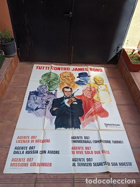 Cinema: PJE 0564 JAMES BOND 007 CONTRA LOS VILLANOS SEAN CONNERY POSTER ORIGINAL ITALIANO 140X200