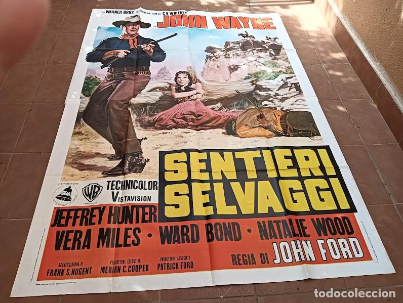 Cine: PJE 0576 CENTAUROS DEL DESIERTO JOHN WAYNE JOHN FORD POSTER ORIGINAL 140X200 ITALIANO
