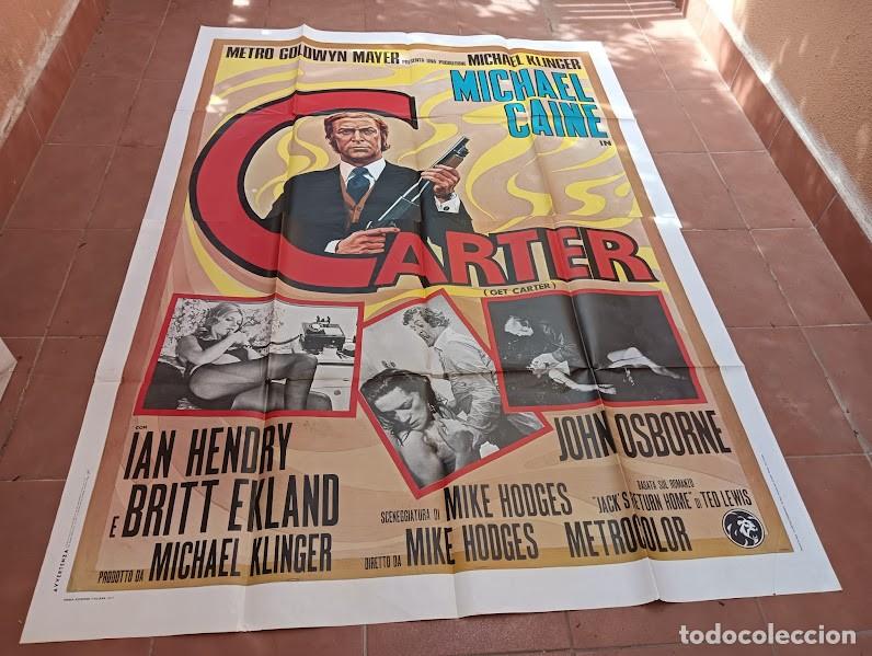 Cinema: PJE 0566 ASESINO IMPLACABLE Get Carter MICHAEL CAINE POSTER ORIGINAL ITALIANO 140X200