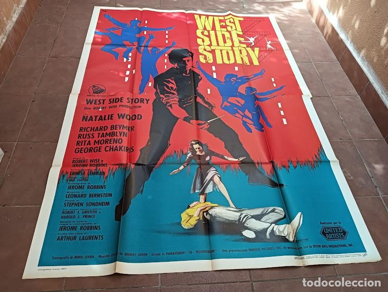 Cinema: PJE 0567 WEST SIDE STORY NATALIE WOOD GEORGE CHAKIRIS POSTER ORIGINAL ITALIANO 140X200