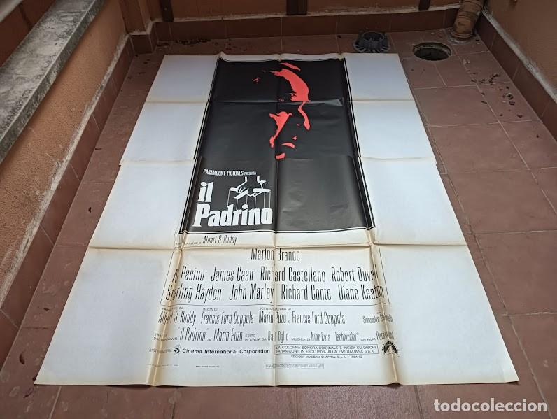 Cinema: PJE 0574 EL PADRINO MARLON BRANDO COPPOLA POSTER ORIGINAL ITALIANO 140x200