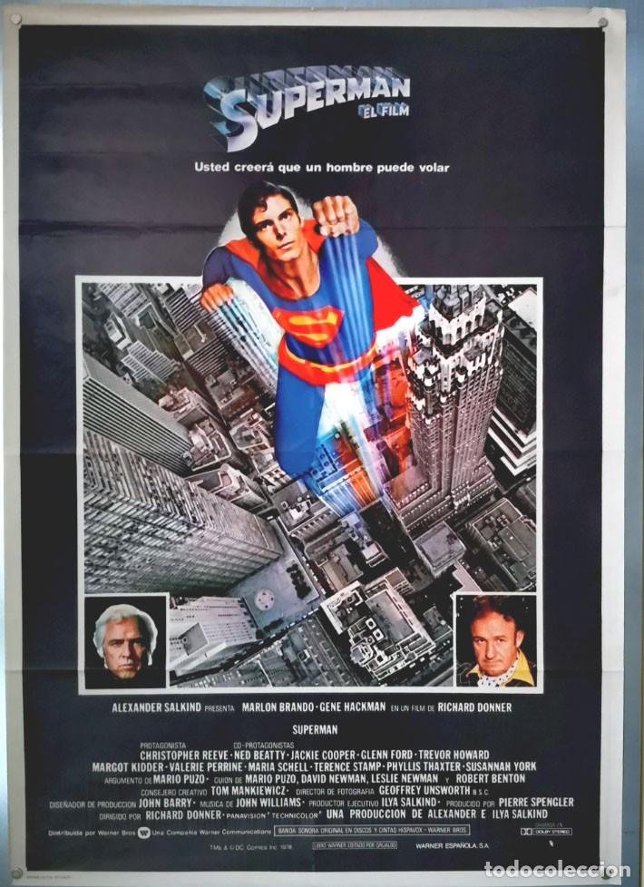 Cine: SUPERMAN 1978 - RICHARD DONNER - POSTER 100 x 70 cms.