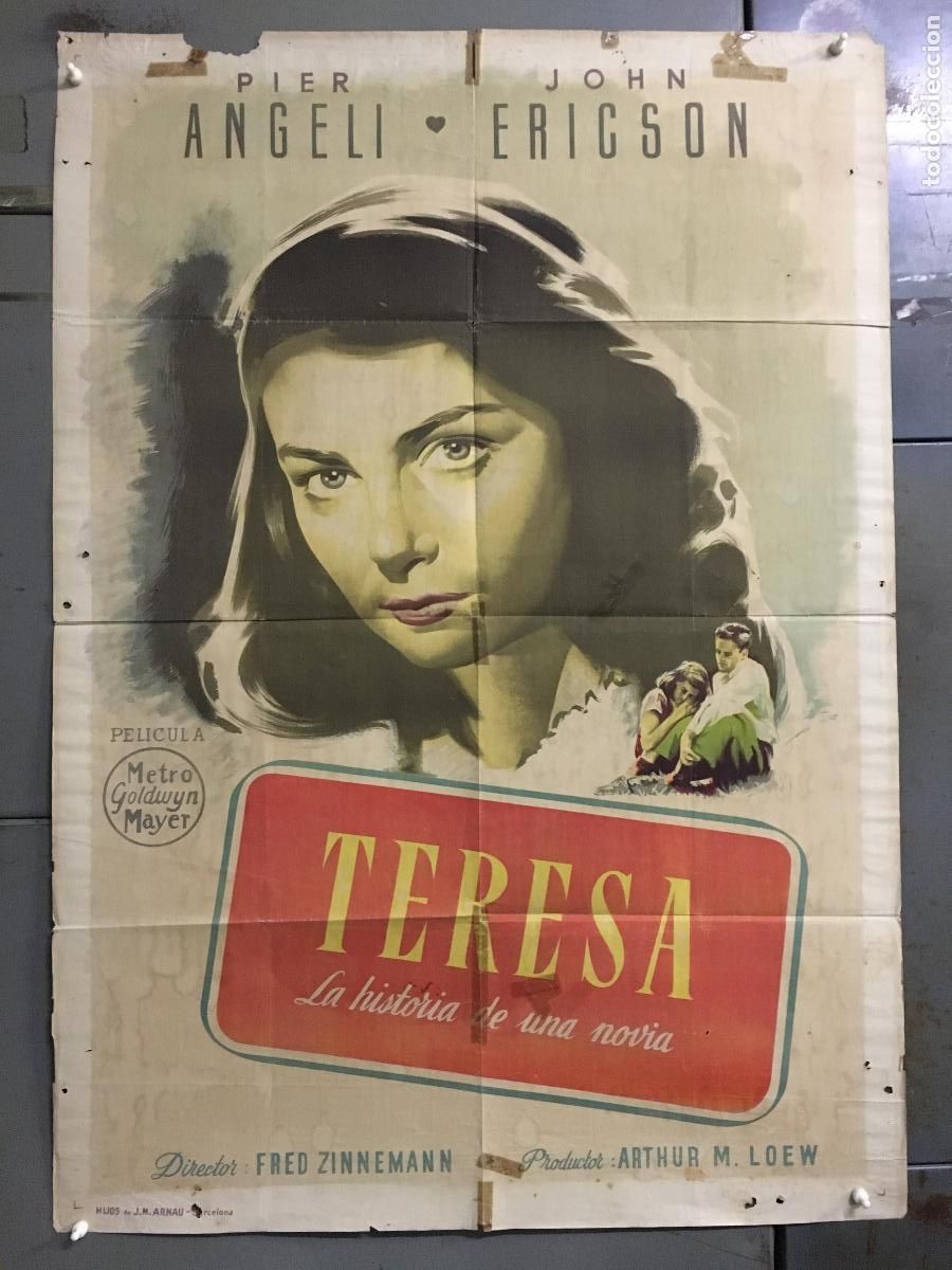 Cin&eacute;ma: AFE37 TERESA PIER ANGELI POSTER ORIGINAL ESTRENO 70X100 LITOGRAFIA