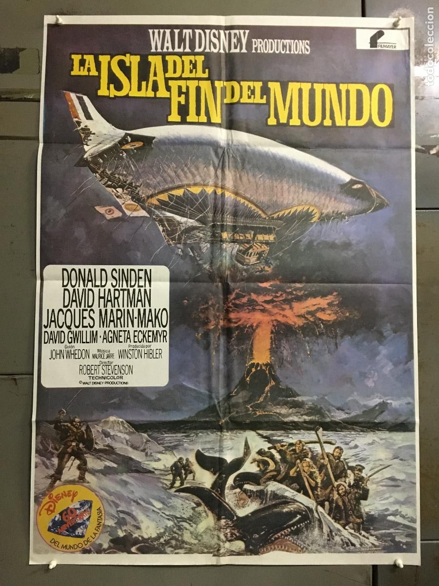 Cine: ODC B900 LA ISLA DEL FIN DEL MUNDO WALT DISNEY POSTER ORIGINAL 70X100 ESTRENO