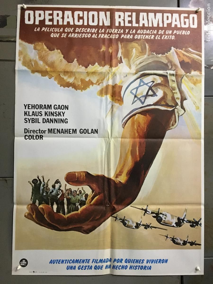 Cin&eacute;ma: ODC B902 OPERACION RELAMPAGO KLAUS KINSKI POSTER ORIGINAL 70X100 ESTRENO