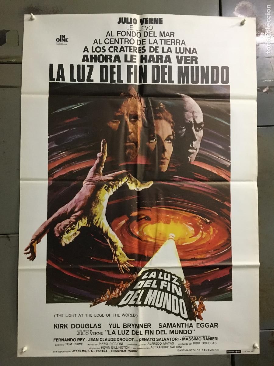 Cine: ODC B903 LUZ DEL FIN DEL MUNDO JULIO VERNE KIRK DOUGLAS YUL BRYNNER POSTER ORIGINAL 70X100 ESPA&Ntilde;OL