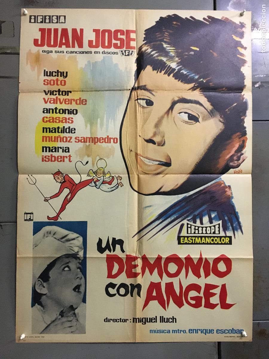 Cinema: ODC B920 UN DEMONIO CON ANGEL JUAN JOSE MIGUEL LLUCH VICIANO POSTER ORIGINAL 70X100 ESTRENO